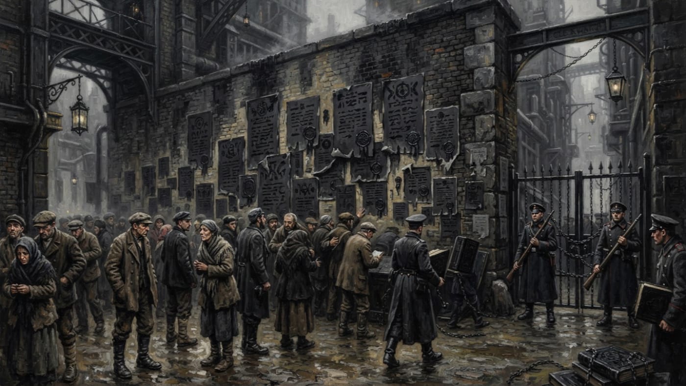 Posting Wall — Posting Wall, rendered as oil-painting.