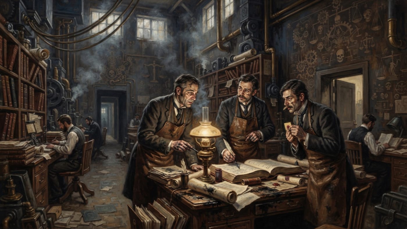 Pragmatists — Pragmatists, rendered as oil-painting.