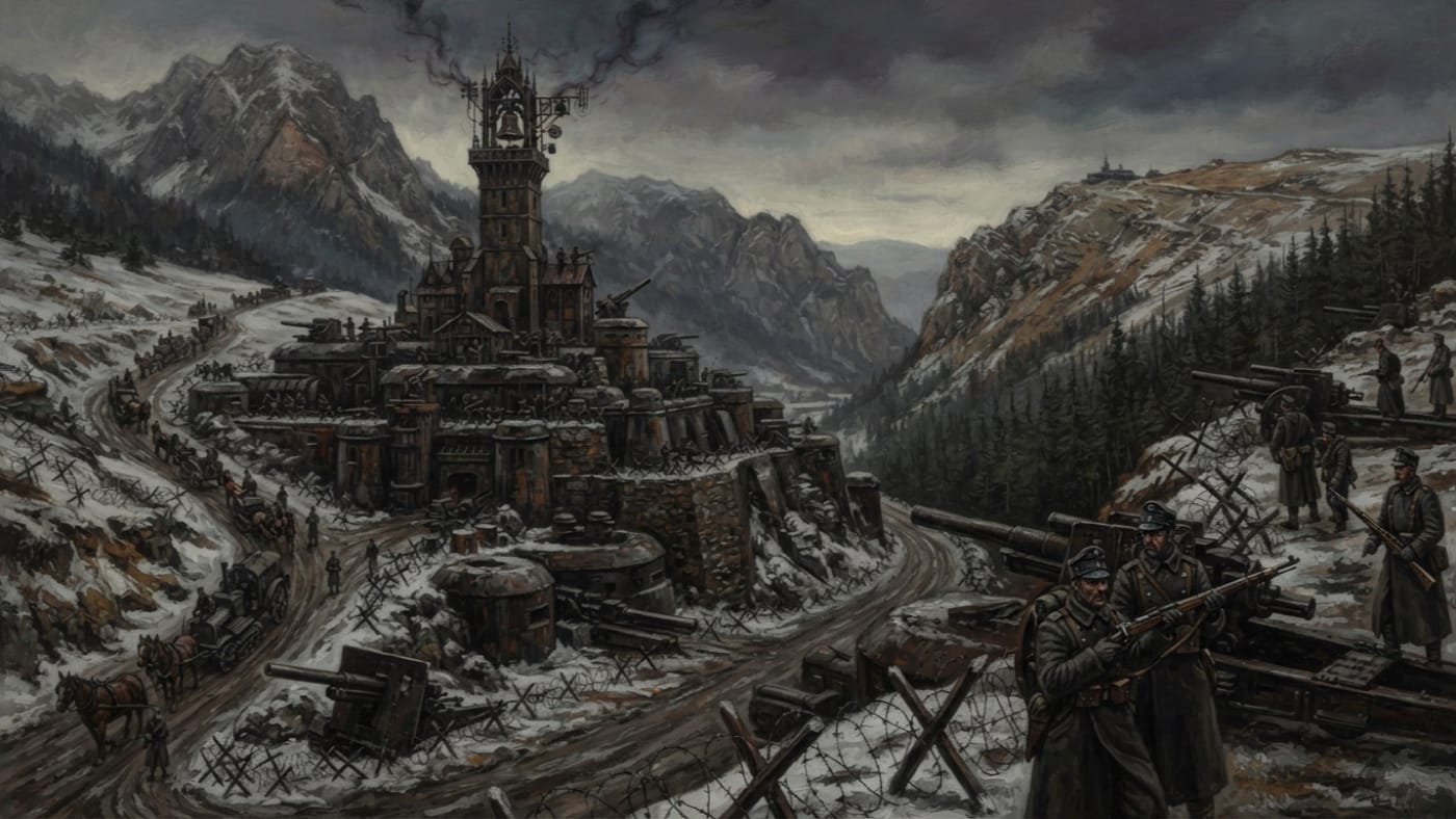 Predeal Gap — Predeal Gap, rendered as oil-painting.