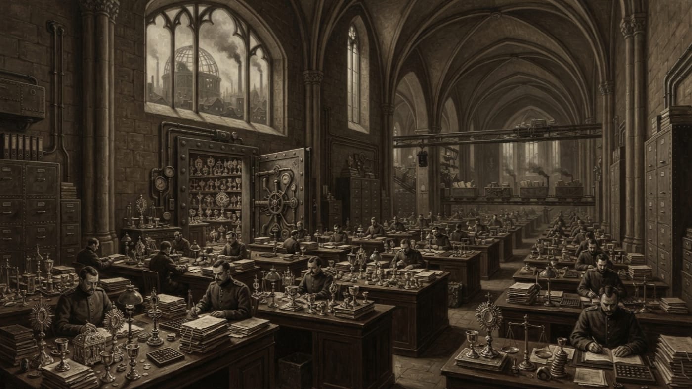 Prefectural Treasury — Prefectural Treasury, rendered as oil-painting.