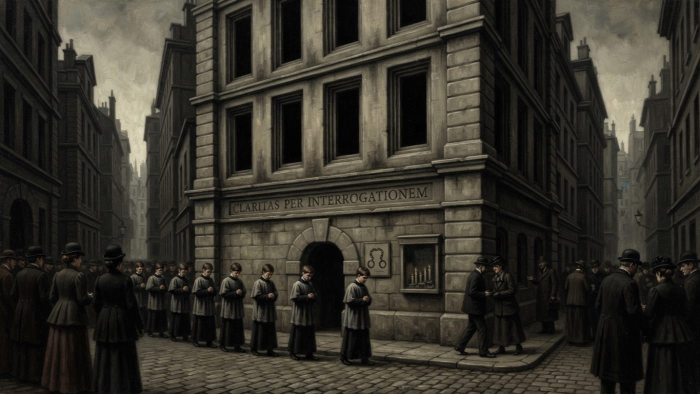 Prison of Questions — Prison of Questions, rendered as oil-painting.