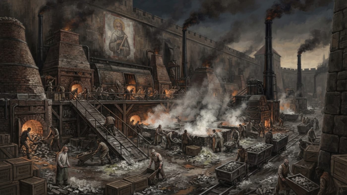 Przemyśl Kiln Yard — Przemyśl Kiln Yard, rendered as oil-painting.