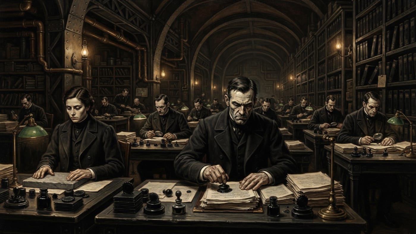 Purists — Purists, rendered as oil-painting.