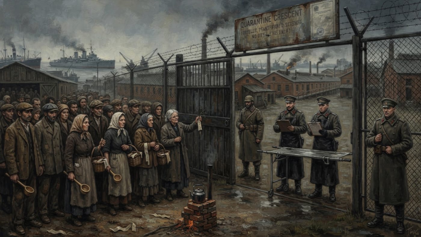 Quarantine — Quarantine, rendered as oil-painting.