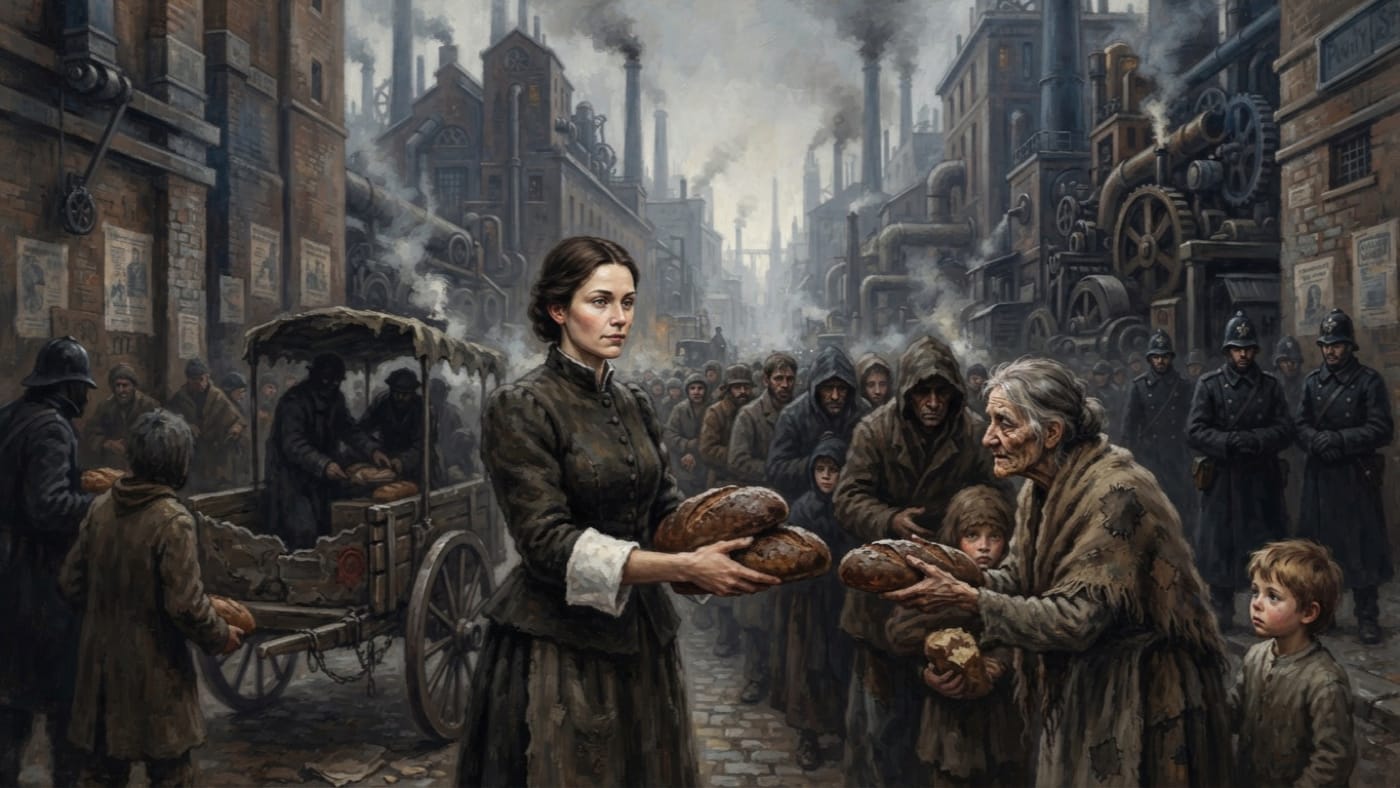 Queue-Saints — Queue-Saints, rendered as oil-painting.