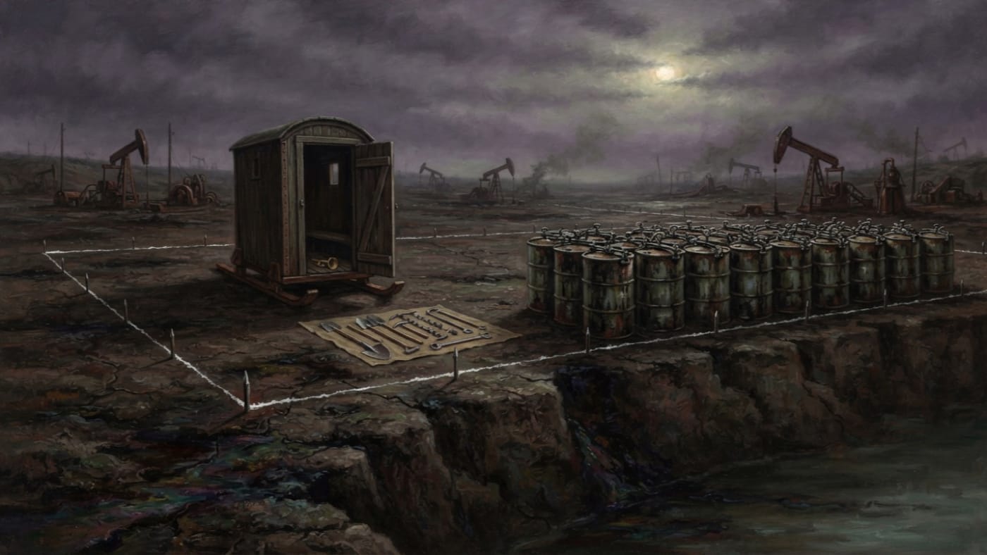 Quiet Basin — Quiet Basin, rendered as oil-painting.