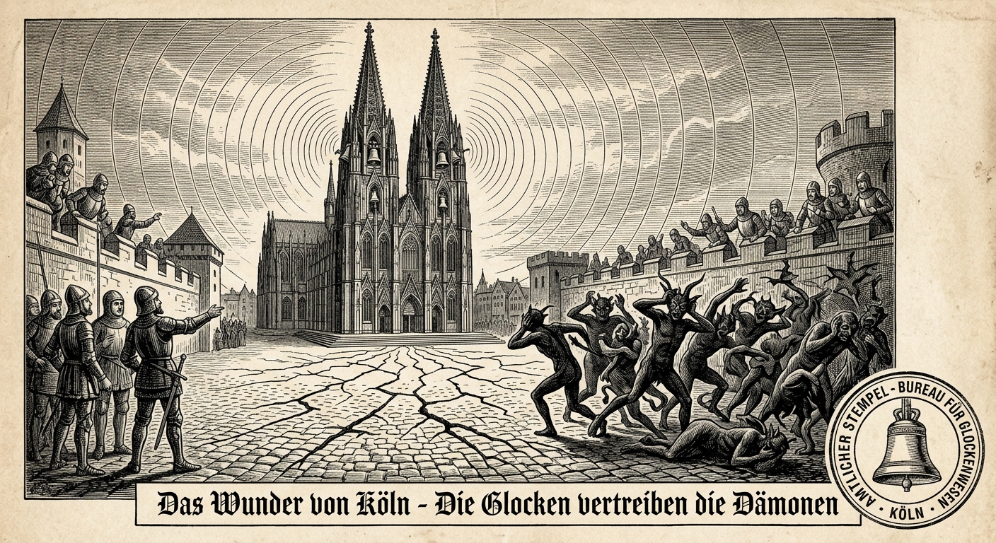 The Miracle of Cologne — bells ringing simultaneously, demonic Host recoiling, cobblestones cracking