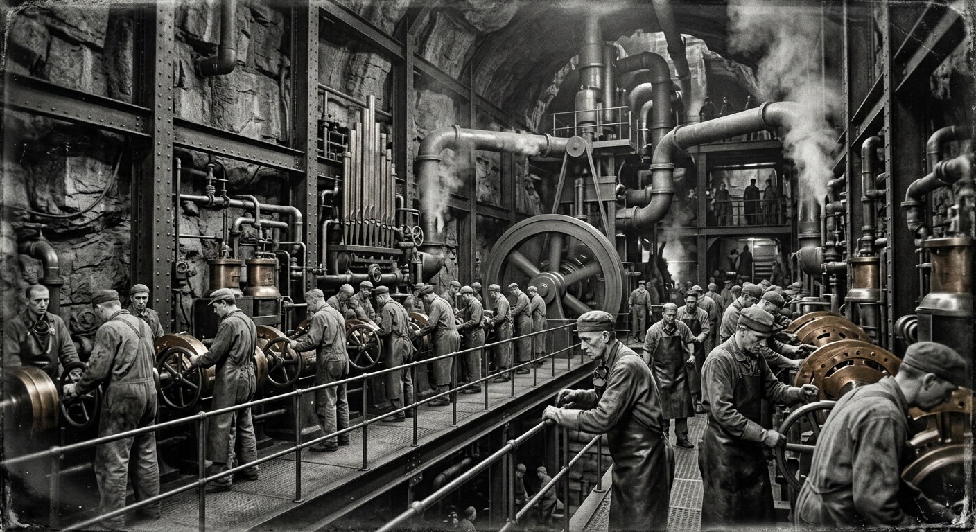 The Gasket Choir — On the Great Hush, rendered as photograph.