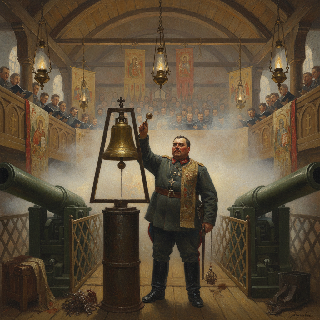 The Cadence Caller's station — bell, beat, and the theology of timing.