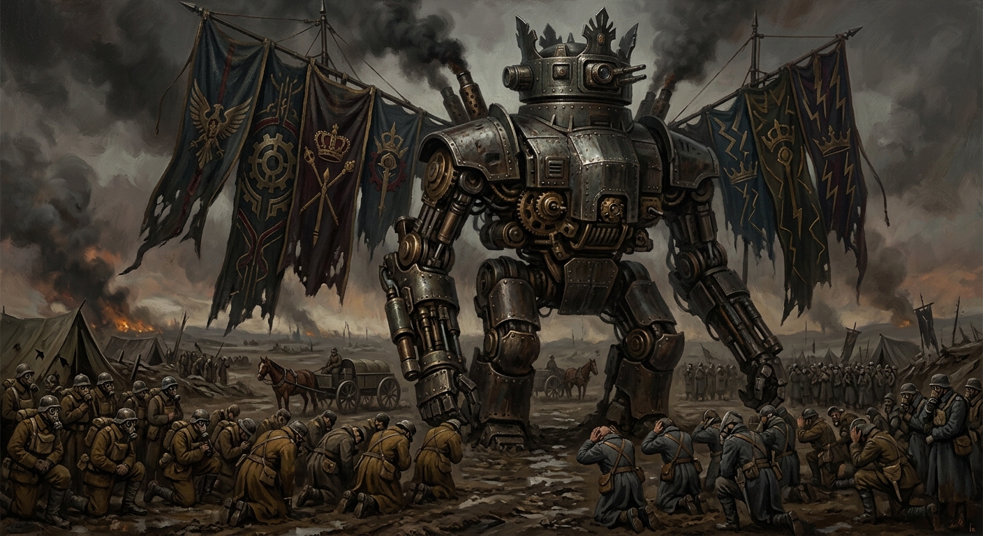 The Crownguard Titans — The Crownguard Titans, rendered as oil-painting.