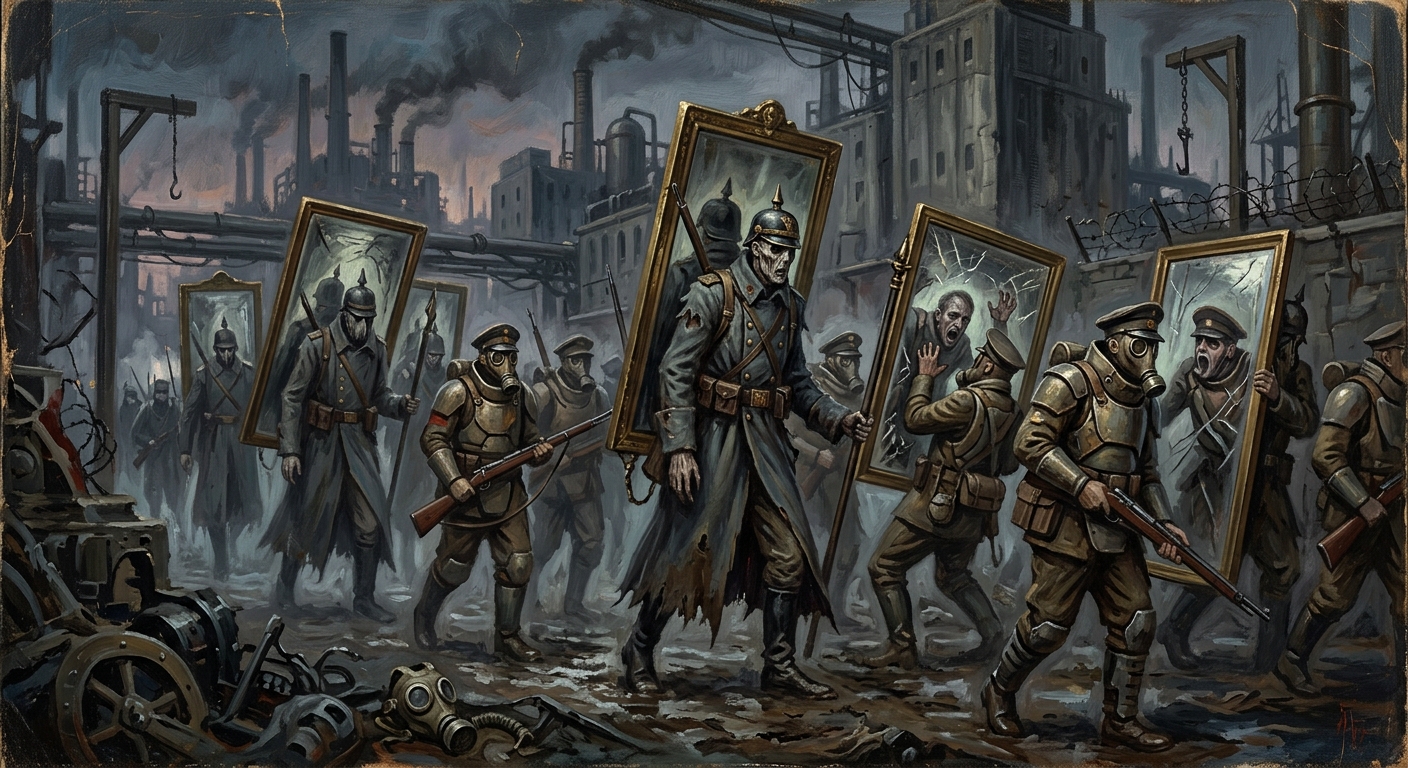 The Mirror-Lords — The Mirror-Lords, rendered as oil-painting.