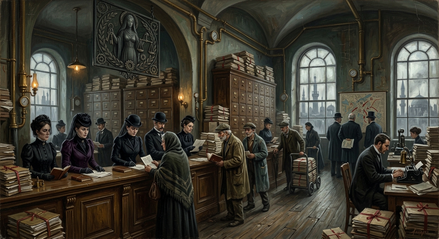 The Widow's Syndicate — The Widow's Syndicate, rendered as oil-painting.