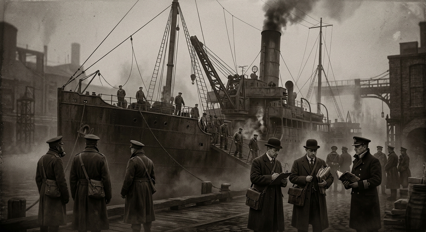 The Saint Veritas — On the Silence of Harbor Lamps, rendered as photograph.