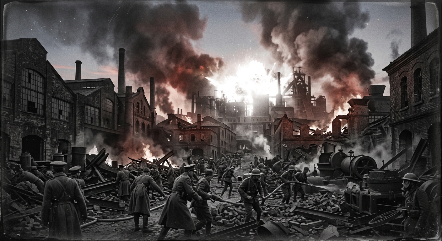 The Three-Night Bombard — The First Night, rendered as photograph.