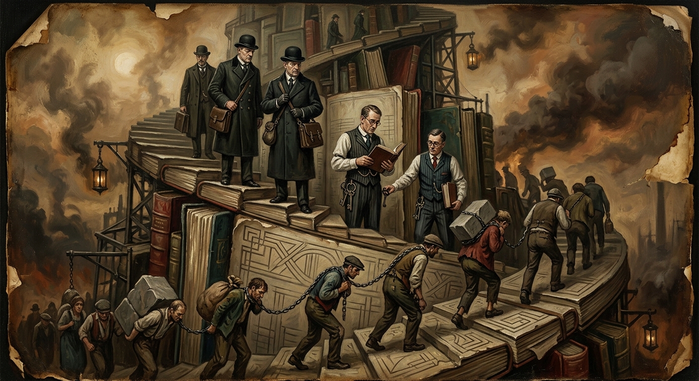 The Hierarchy of Debt — The Hierarchy of Debt, rendered as oil-painting.