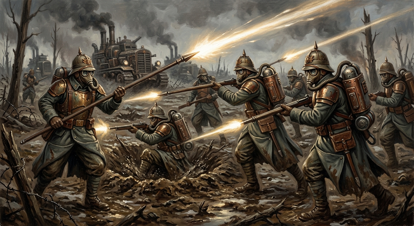 The Sun Spear Legion — The Sun Spear Legion, rendered as oil-painting.