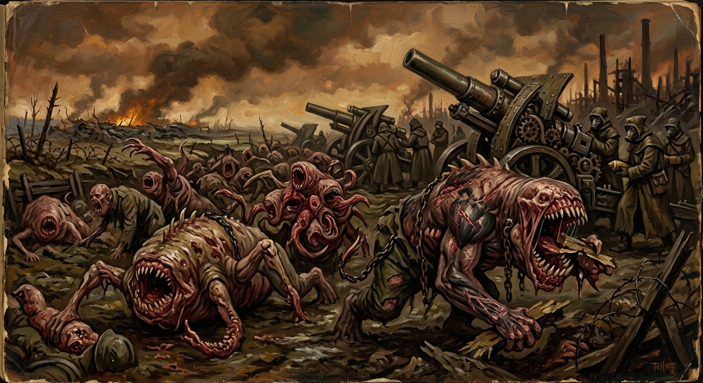 The Maw-Born — The Maw-Born, rendered as oil-painting.