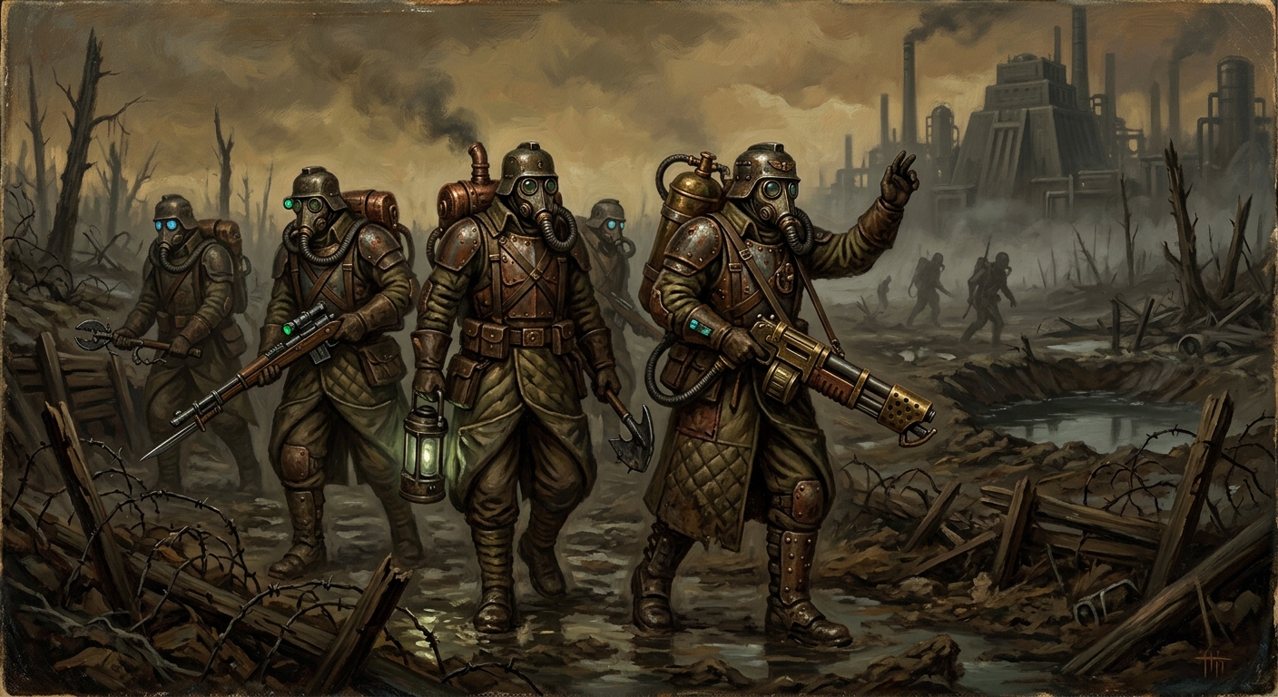 The Hollow-Walkers — The Hollow-Walkers, rendered as oil-painting.