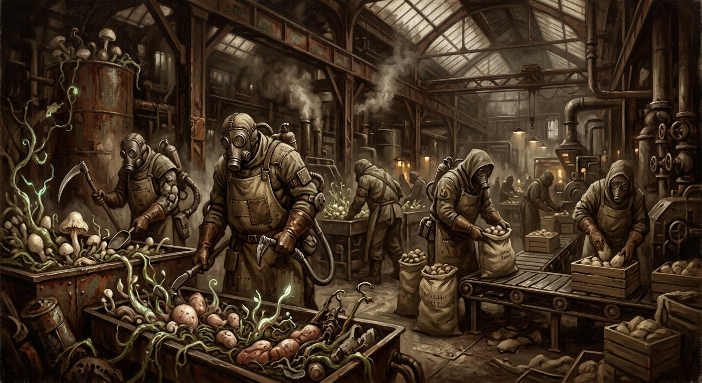 The Harvest — The Harvest, rendered as oil-painting.