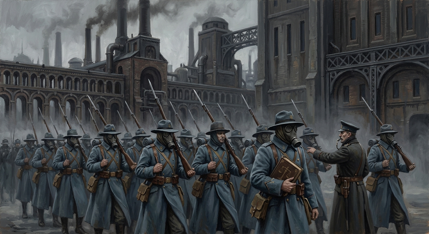 The Republican Guards — The Republican Guards, rendered as oil-painting.