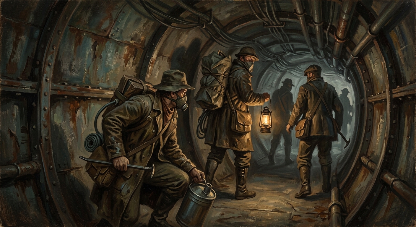 Hush Tunnel Runners — Hush Tunnel Runners, rendered as oil-painting.