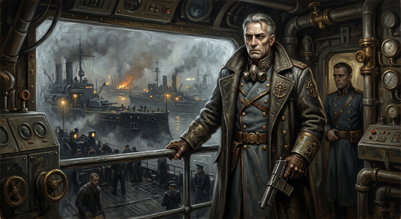 Captain Varik — Captain Varik, rendered as oil-painting.