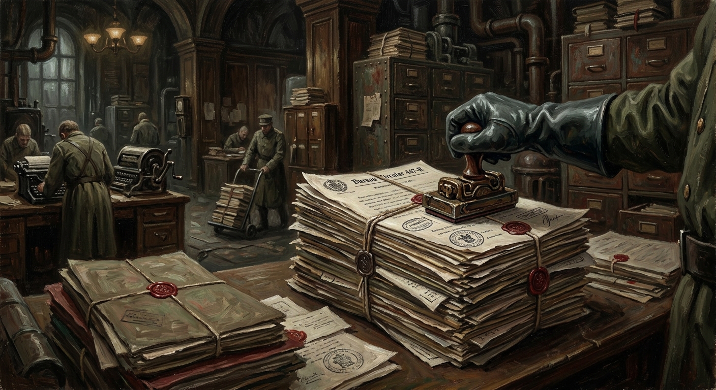 Bureau Circular 447-R — Bureau Circular 447-R, rendered as oil-painting.