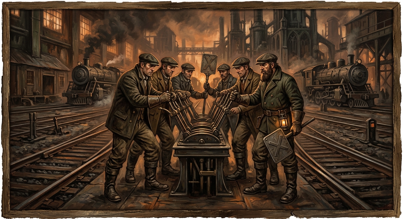 Switchmen's Union — Switchmen's Union, rendered as oil-painting.