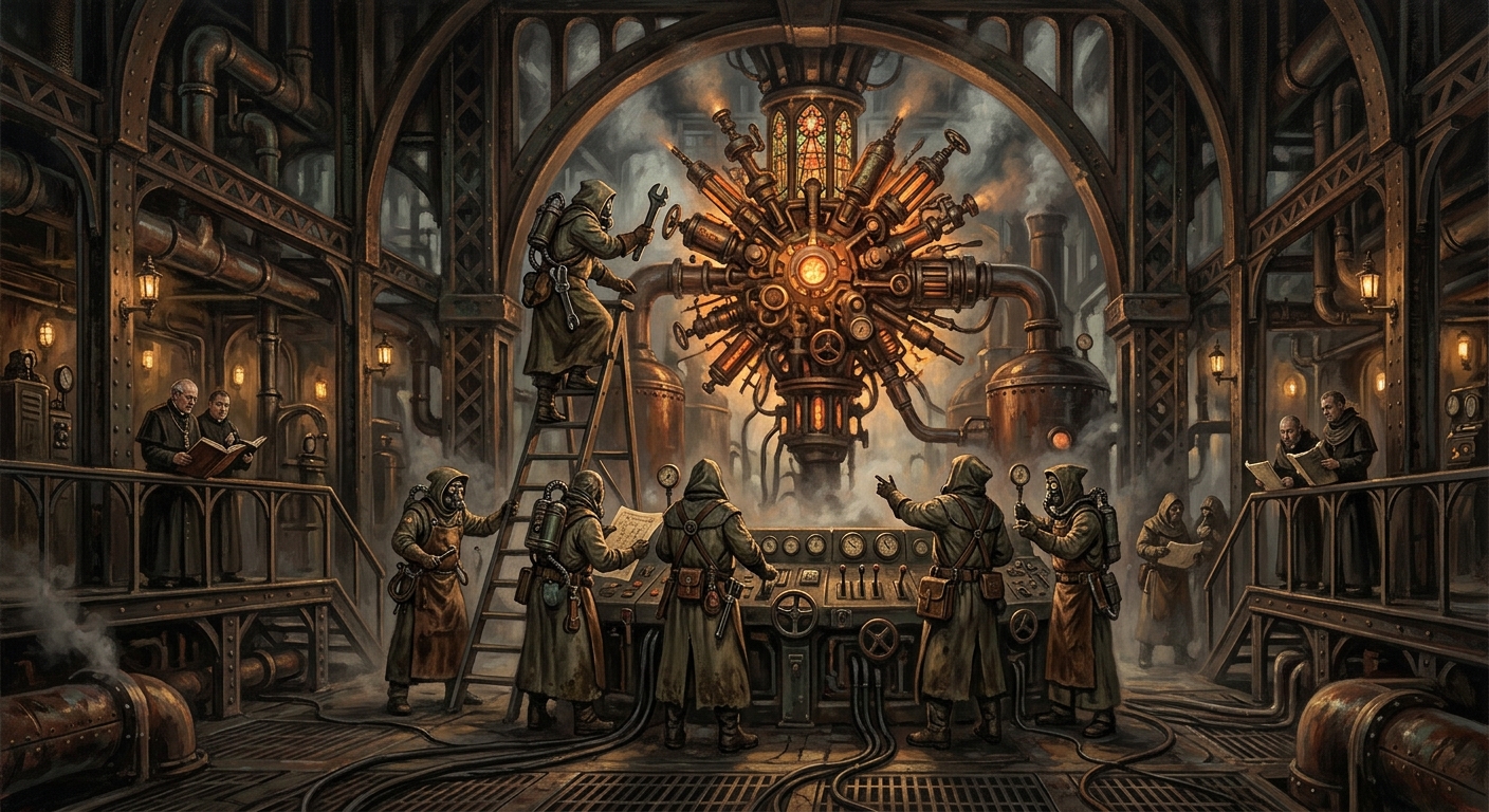 Furnace Chapterhouse of Saint-Combust — Furnace Chapterhouse of Saint-Combust, rendered as oil-painting.