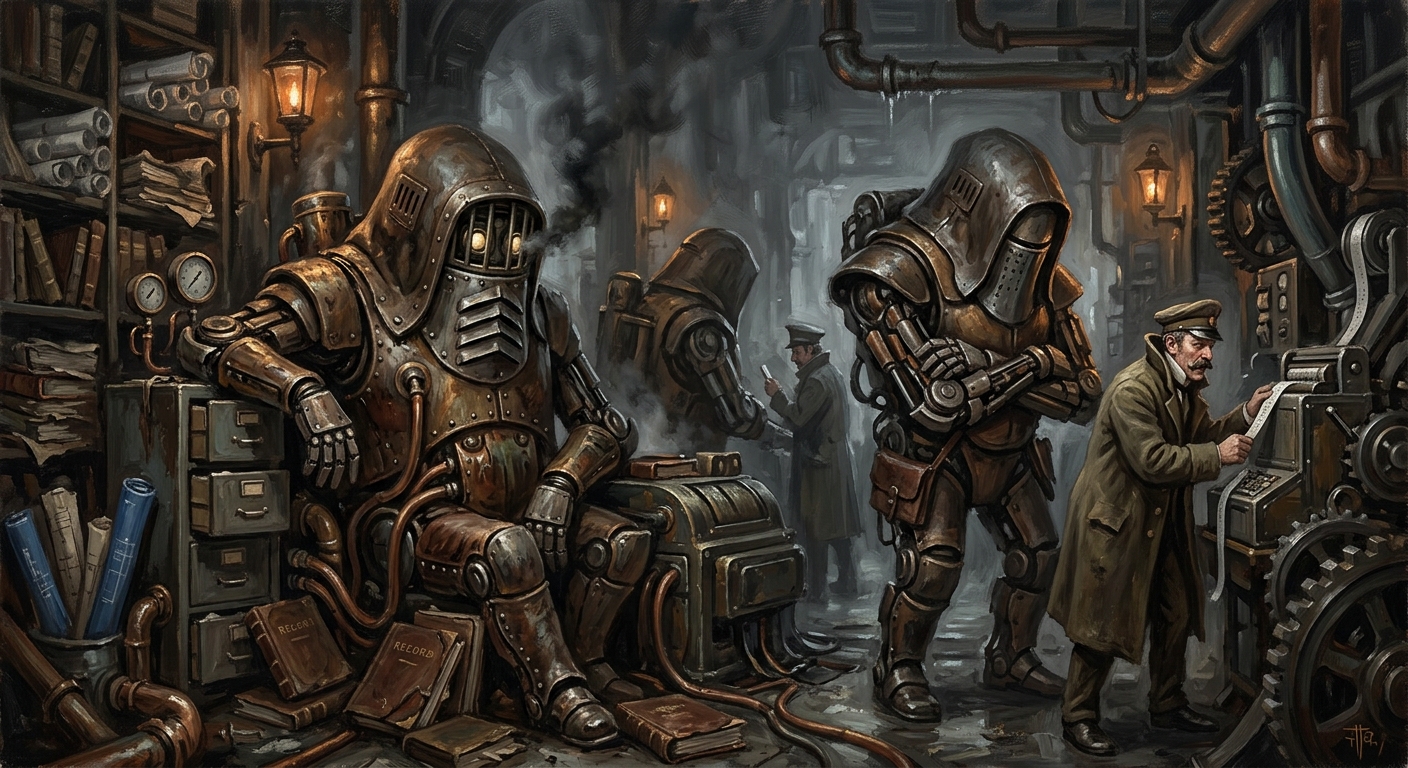 Sulking Engines — Sulking Engines, rendered as oil-painting.