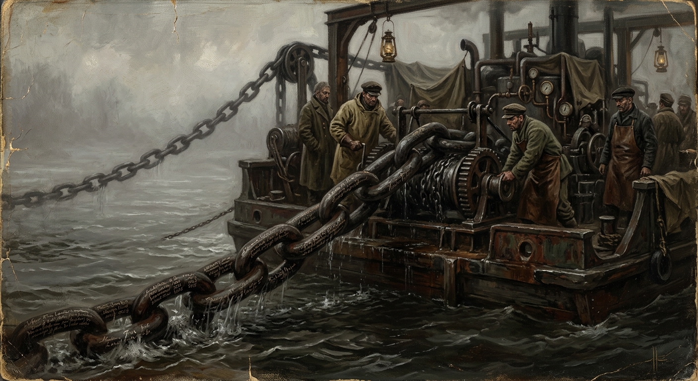 The River Ledger — The River Ledger, rendered as oil-painting.