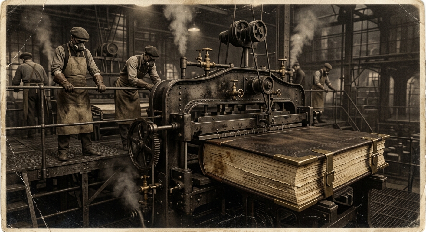 Ledger of Compelled Consent — On the Manufacture, rendered as photograph.