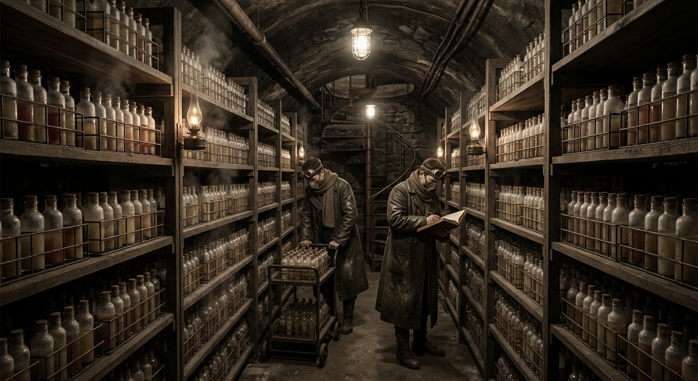 Brine-Fork Phial Cellar — On the Tithe of Tears, rendered as photograph.