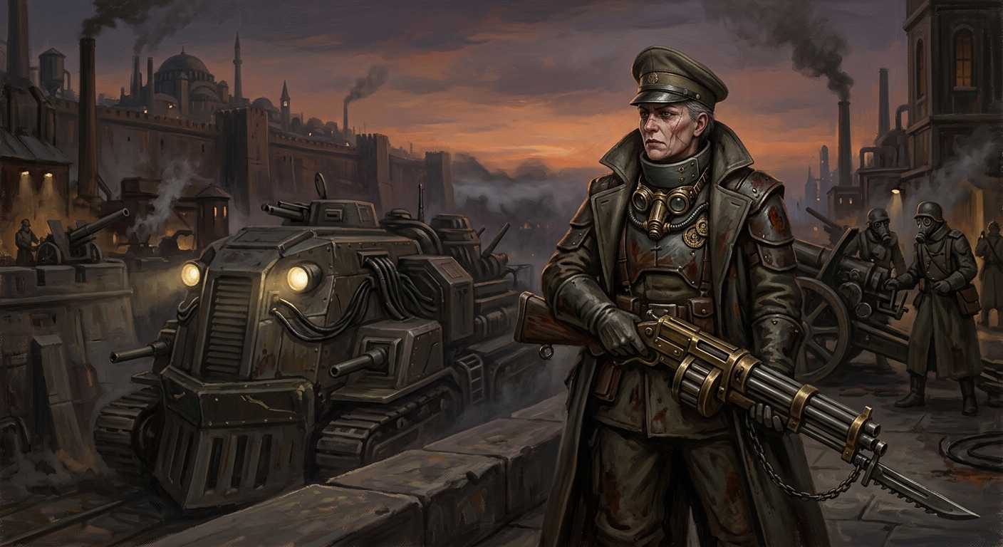 Gate-Warden Petra Valenne — Gate-Warden Petra Valenne, rendered as oil-painting.