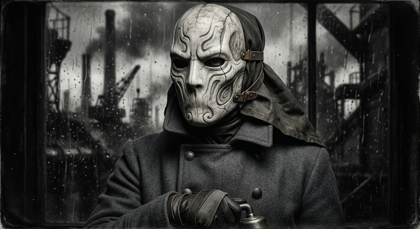 Storm Warden Ilex Marr — On the Mask, rendered as photograph.