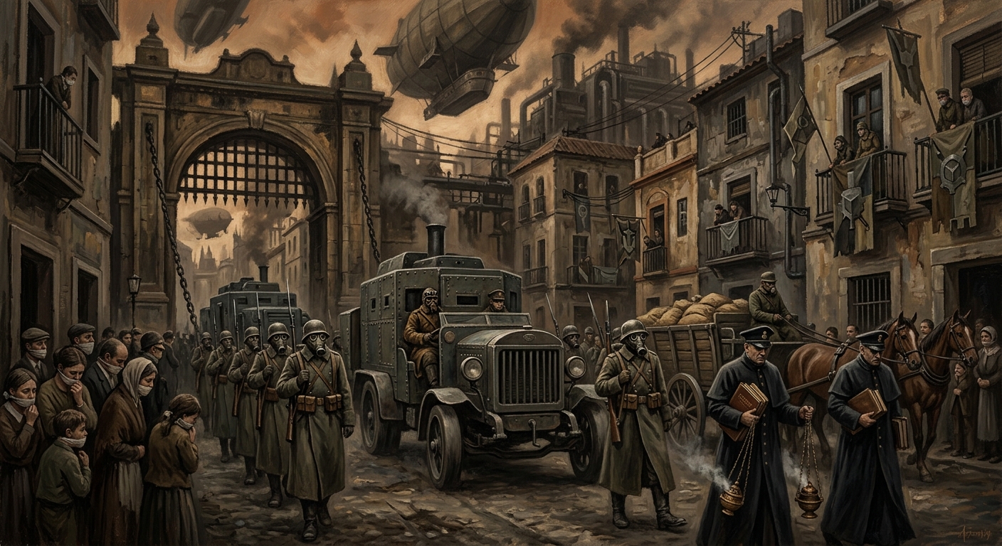 The Subjugation of Seville — The Subjugation of Seville, rendered as oil-painting.
