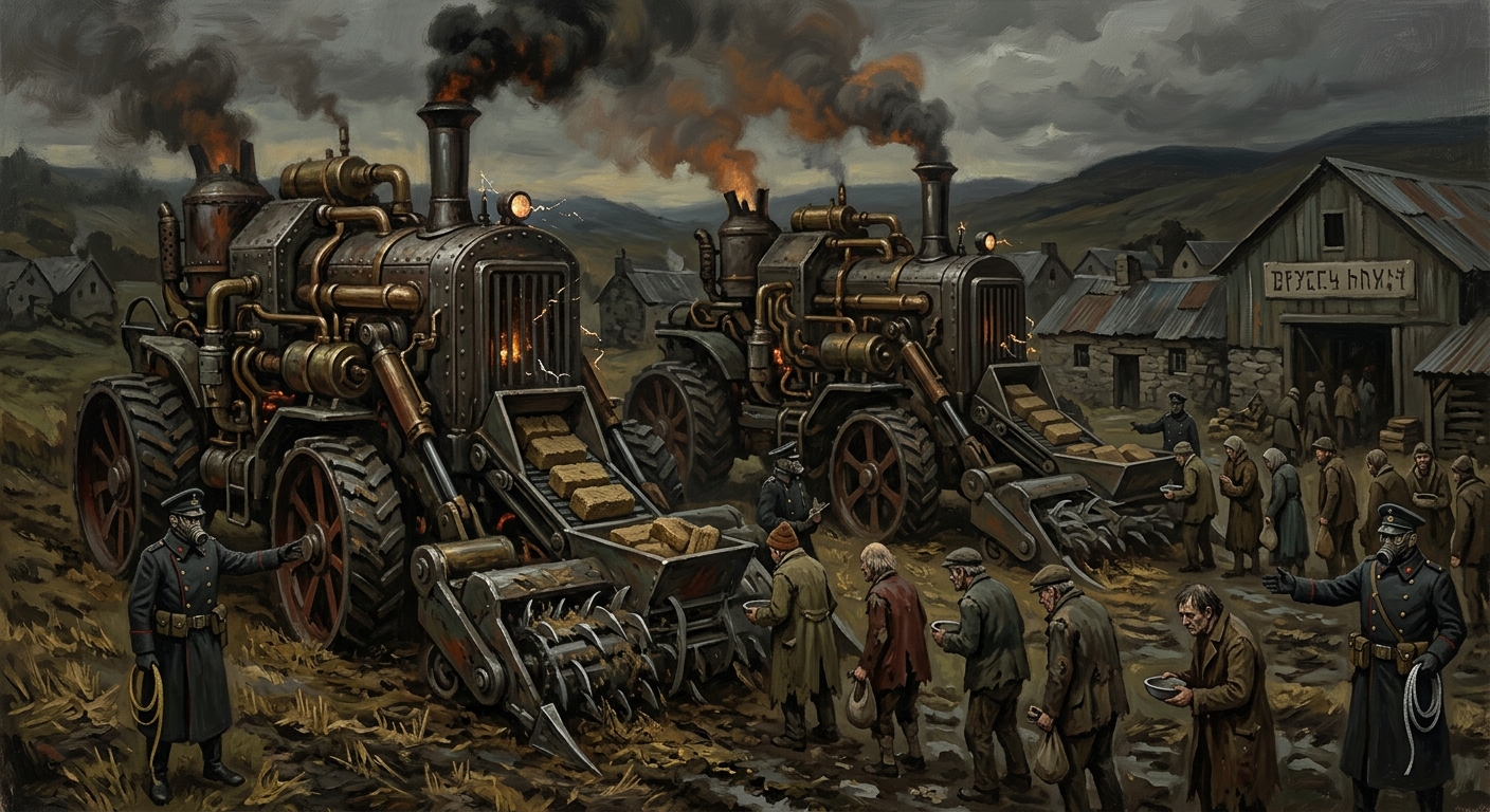 Harvest Engines — Harvest Engines, rendered as oil-painting.