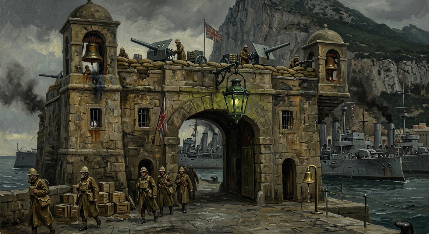 Lantern Gate, Gibraltar — Lantern Gate, Gibraltar, rendered as oil-painting.