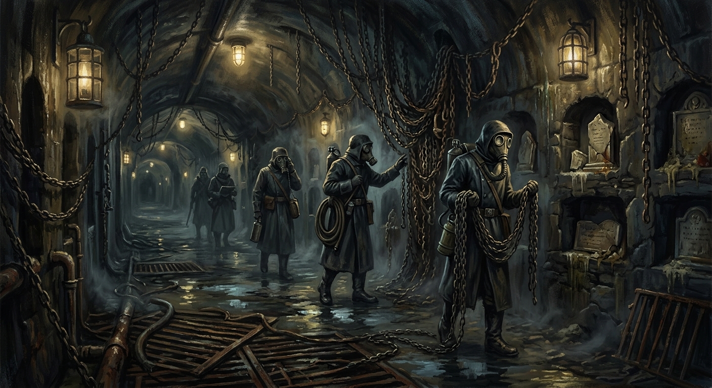 The Dead Gallery — The Dead Gallery, rendered as oil-painting.