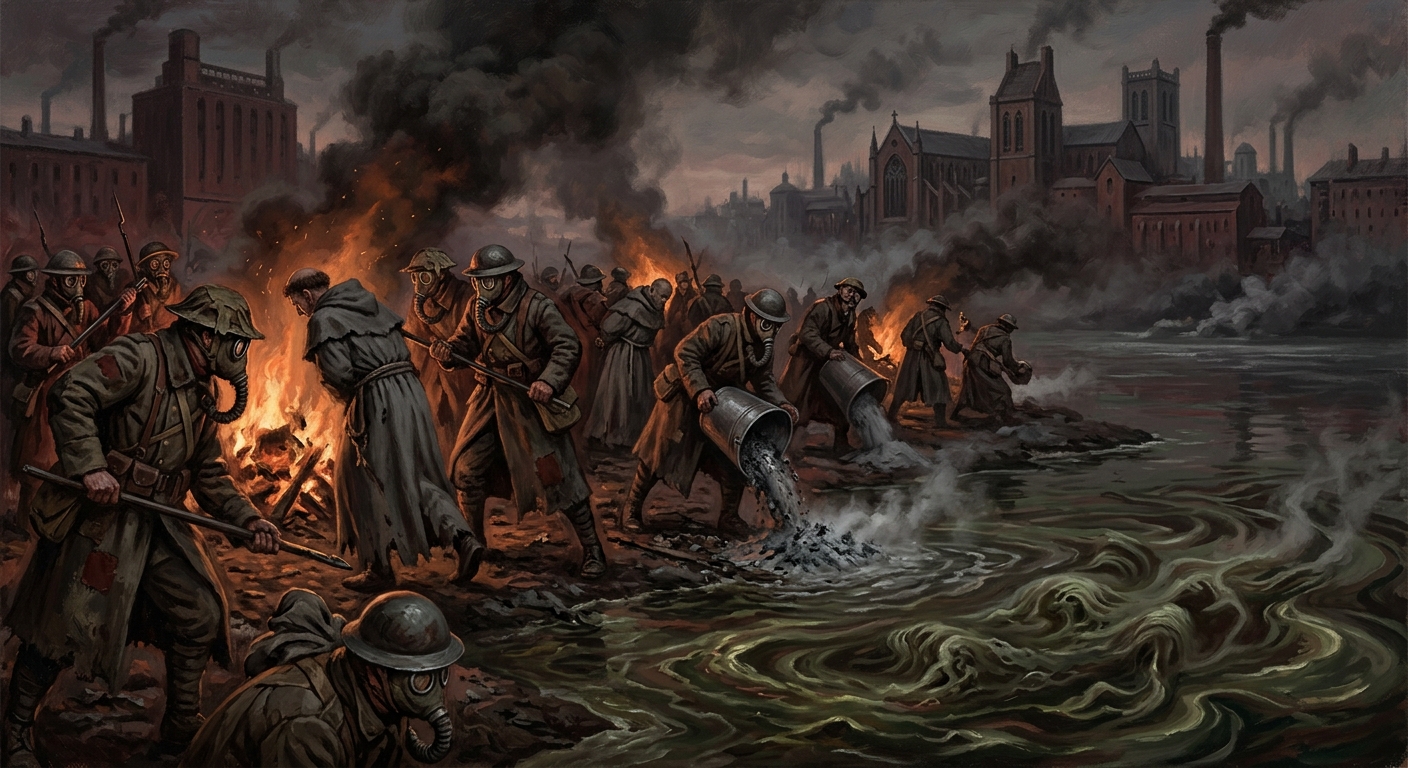 The Red Slaughter of Lyon — The Red Slaughter of Lyon, rendered as oil-painting.