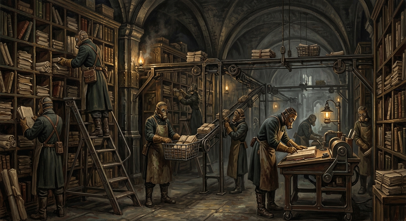 Paper Keepers' Guild — Paper Keepers' Guild, rendered as oil-painting.