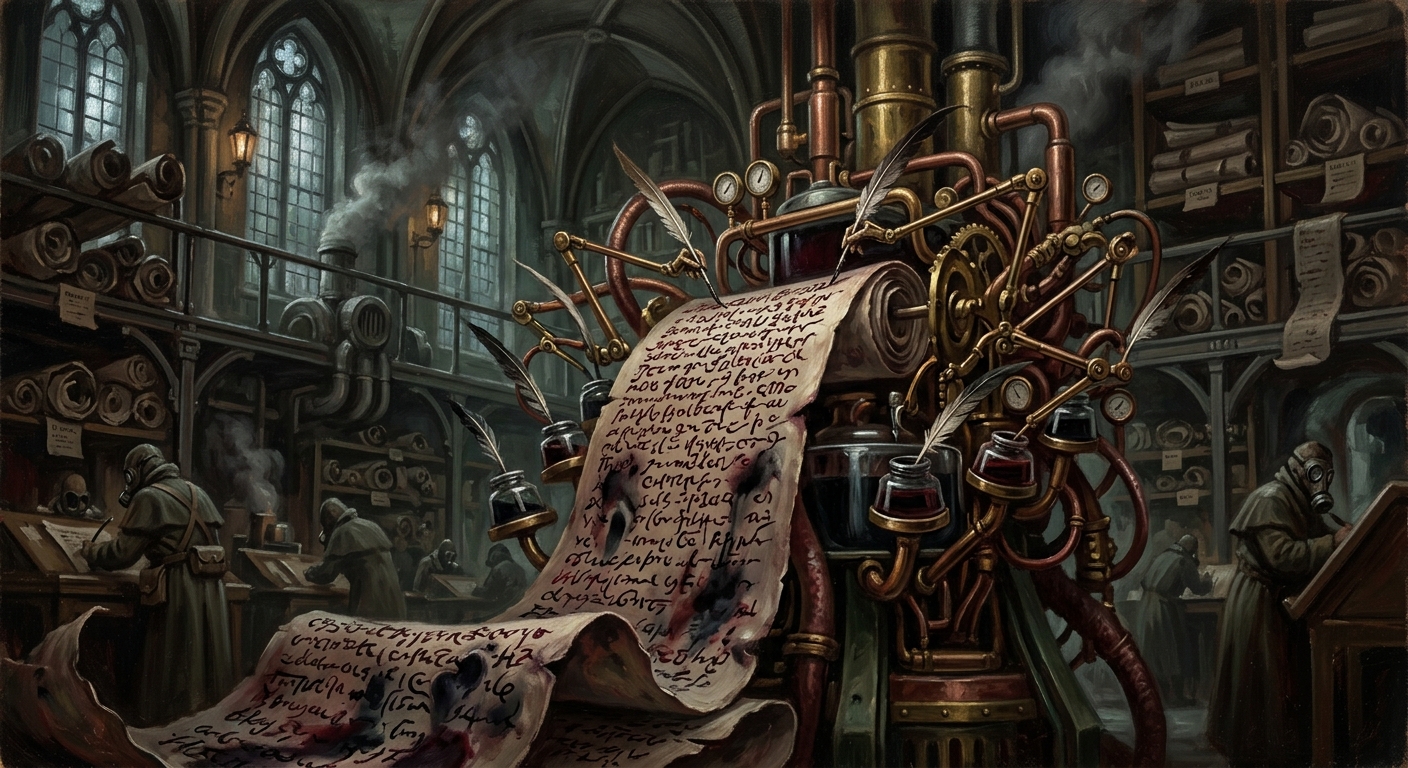 The Living Addenda — The Living Addenda, rendered as oil-painting.