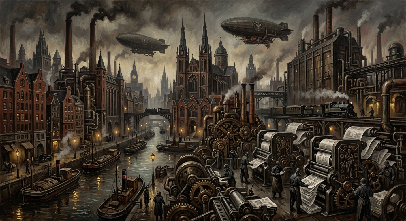 Amsterdam — Amsterdam, rendered as oil-painting.
