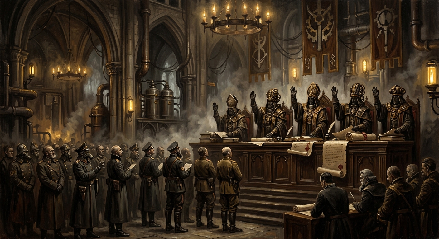 The Council of Mainz — The Council of Mainz, rendered as oil-painting.