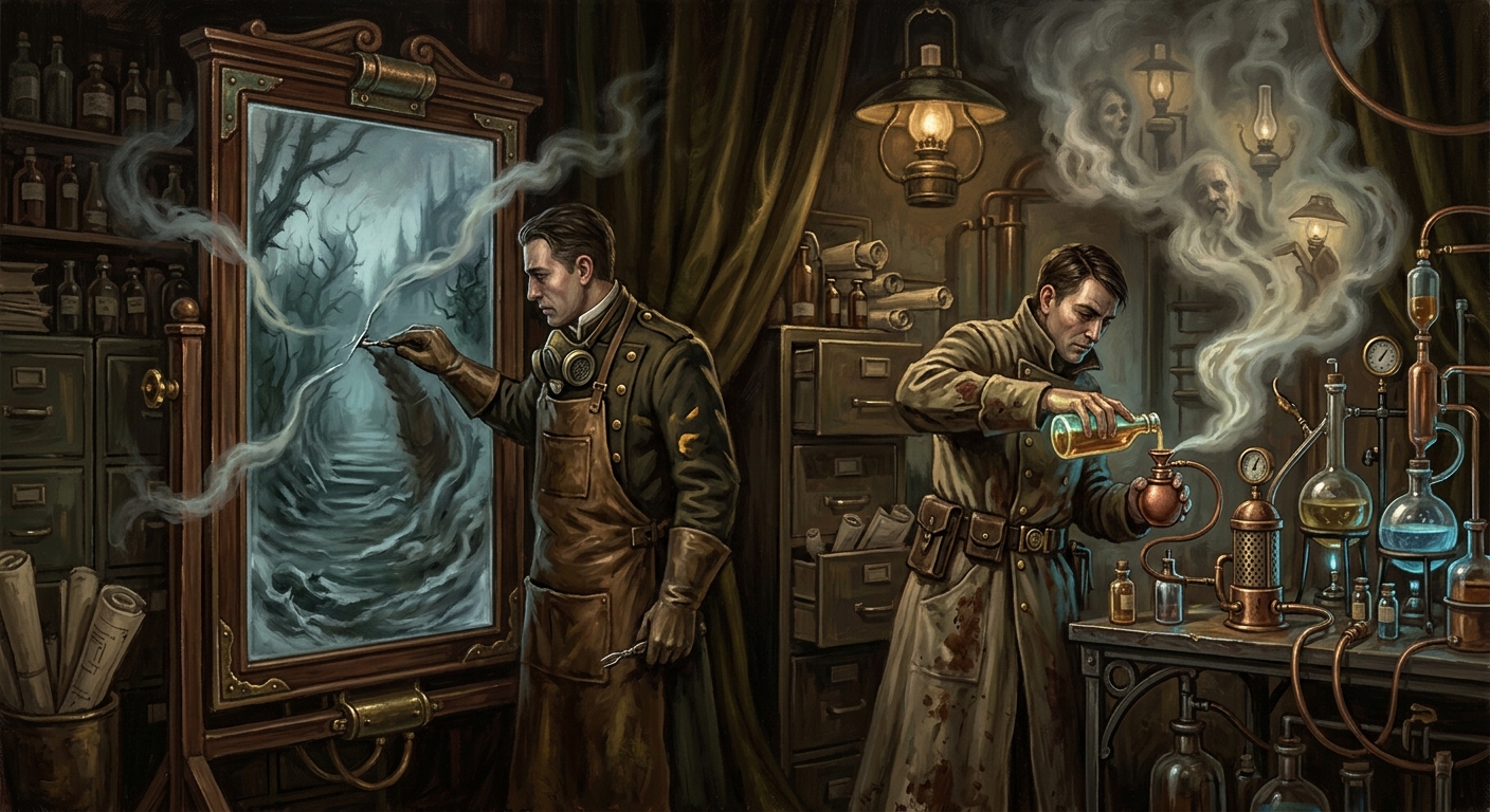 The Mirror and Perfume Arts — The Mirror and Perfume Arts, rendered as oil-painting.