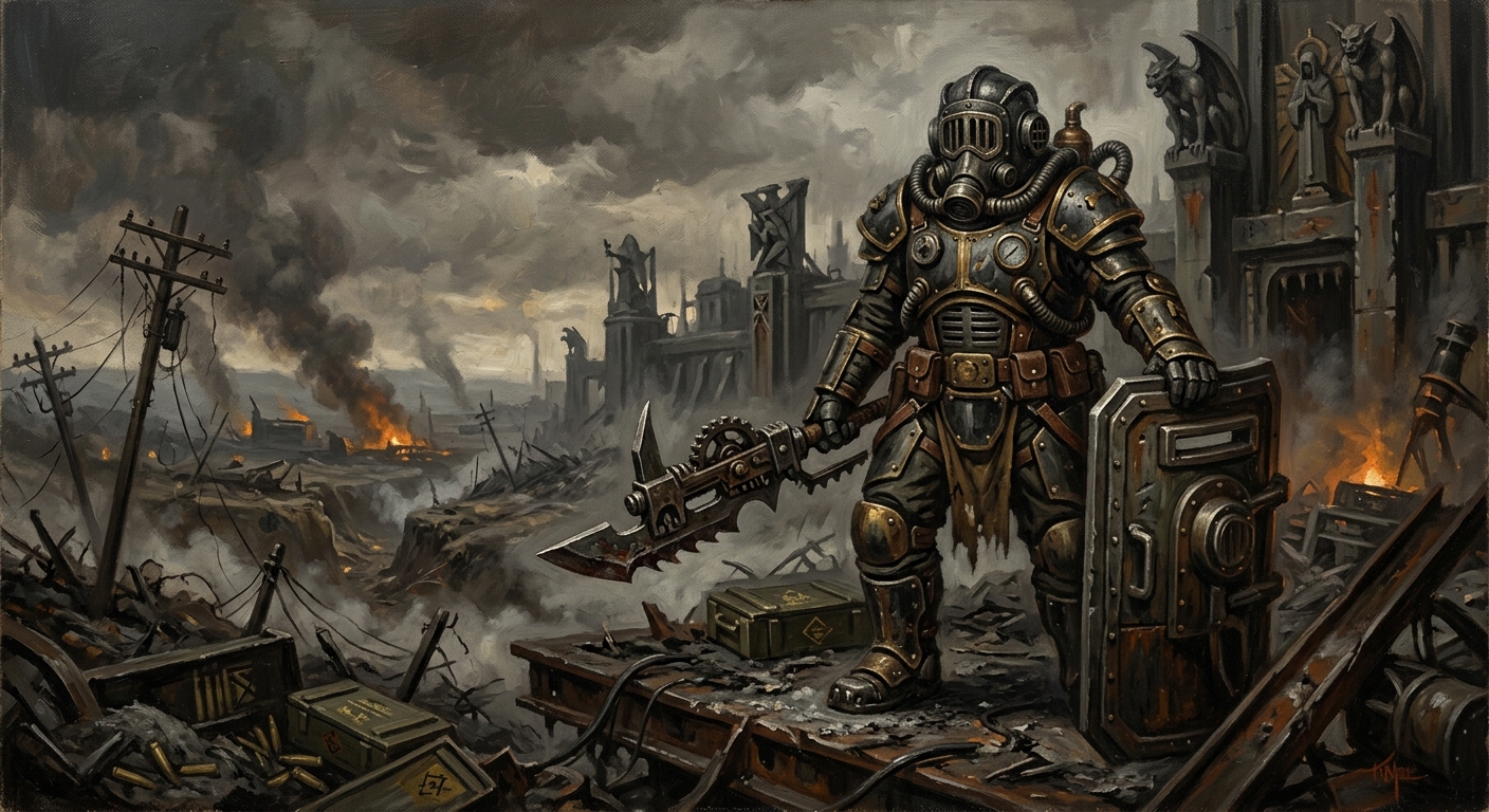 The Warrior of Justice — The Warrior of Justice, rendered as oil-painting.