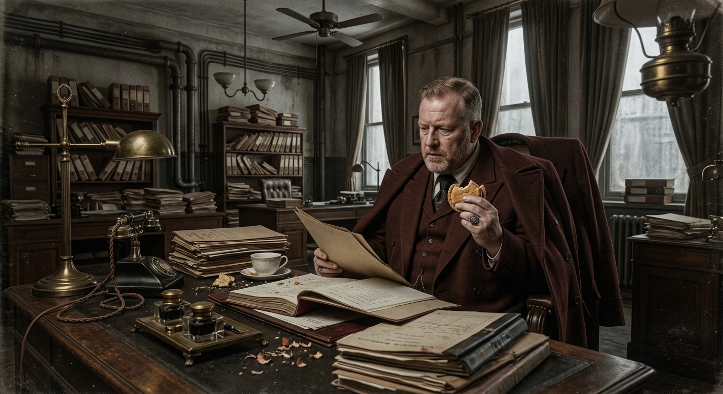 Grand Inquisitor Malthus the Red — On His Office and Appetite, rendered as photograph.