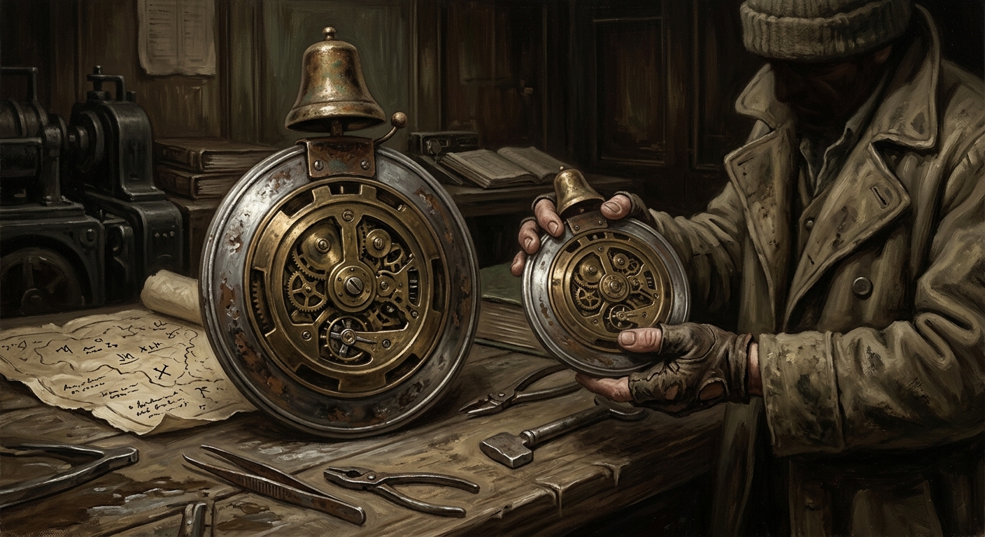 The Pilgrim Token — The Pilgrim Token, rendered as oil-painting.