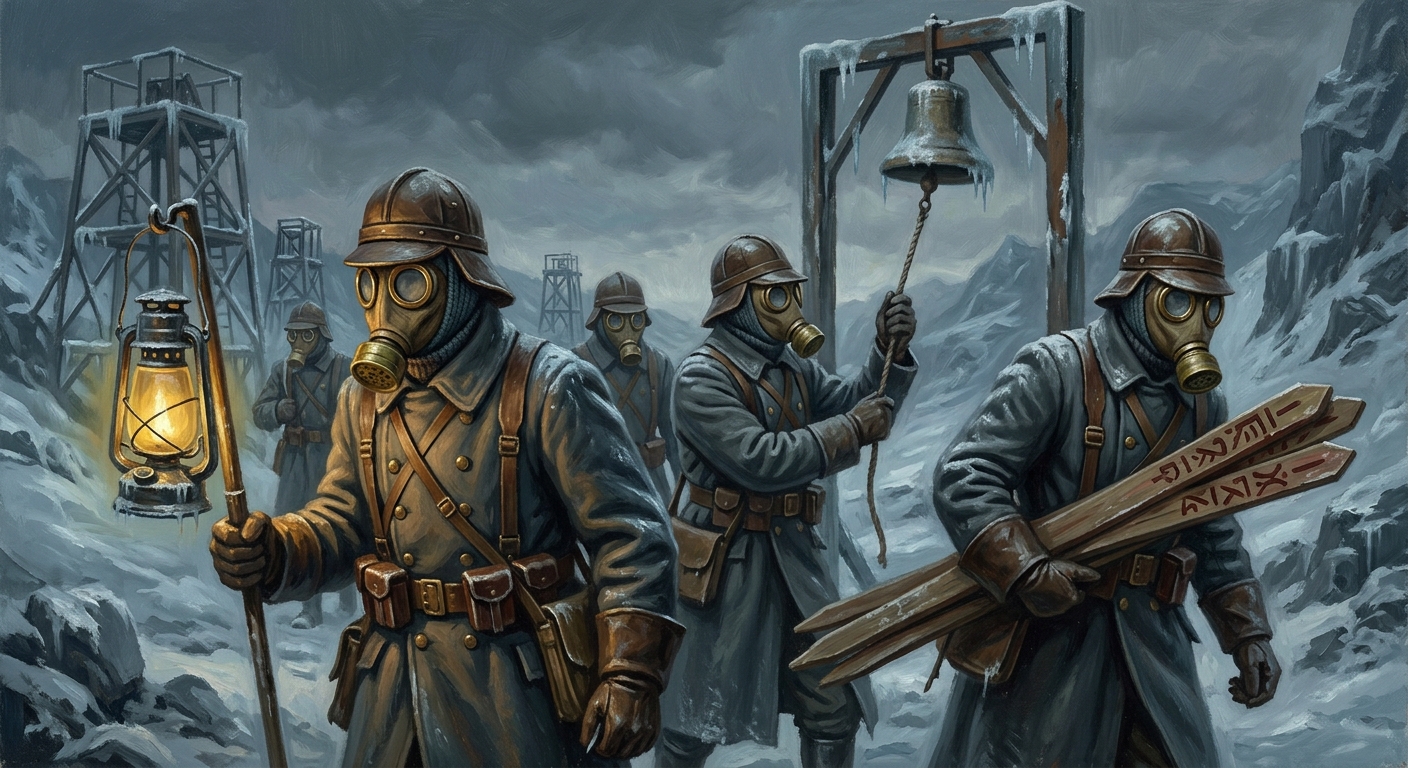 The Winter Watch — The Winter Watch, rendered as oil-painting.