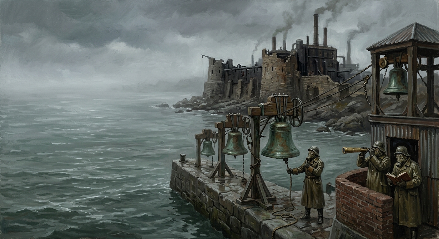 Det grå vattnet — Det grå vattnet, rendered as oil-painting.